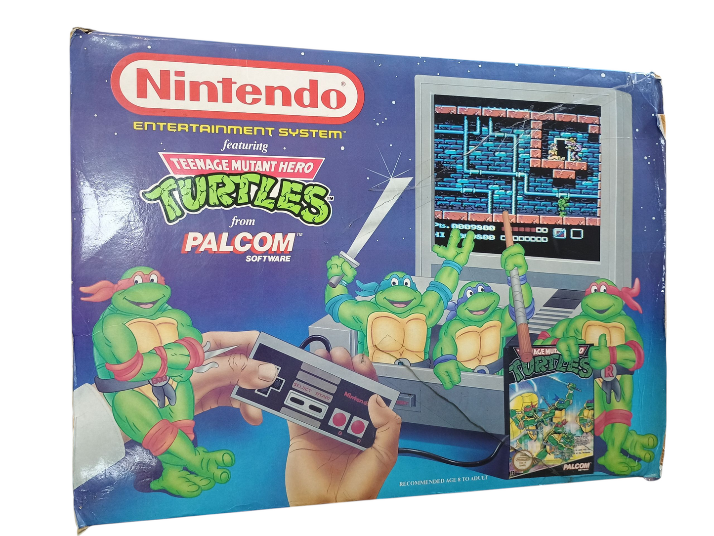 Nintendo NES Console - Teenage Mutant Hero Turtles variant - complete