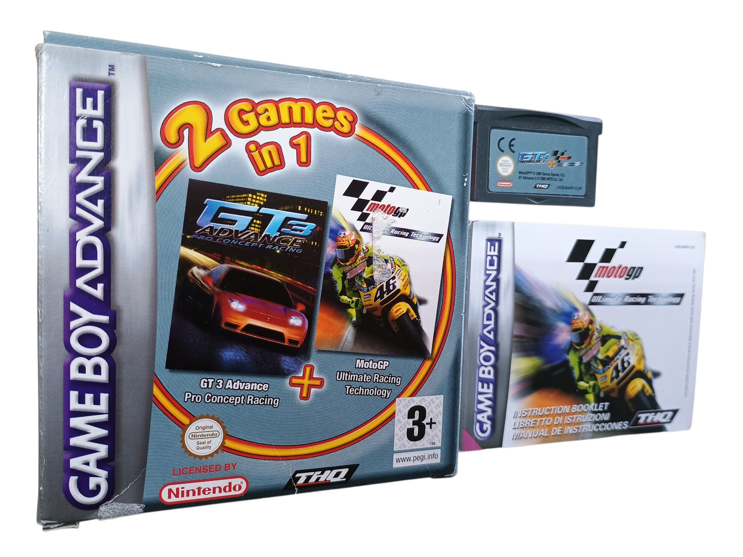 2 Games in 1 - GT 3 Advance & MotoGP - complete