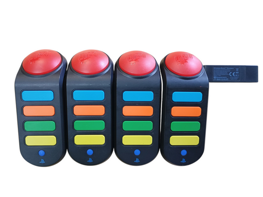 Buzz! 4 x Wireless Buzzers & Dongle - unboxed - complete